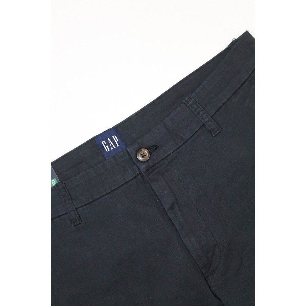 GAP Men's Black Chino Shorts Flat Front Stretch Twill Golf Casual Classic Sz 34 - Picture 2 of 13